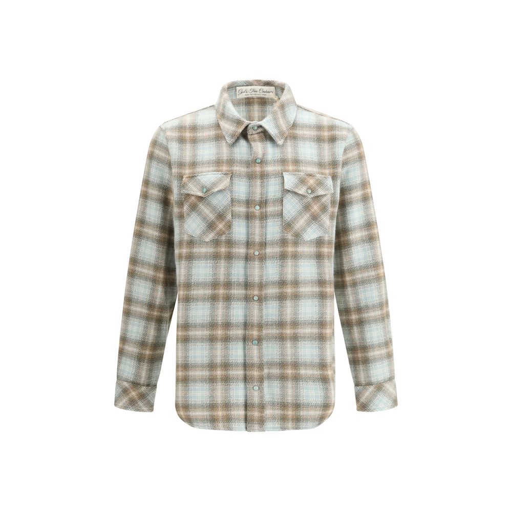 God's True Cashmere Multicolor Cashmere Pattern Shirt