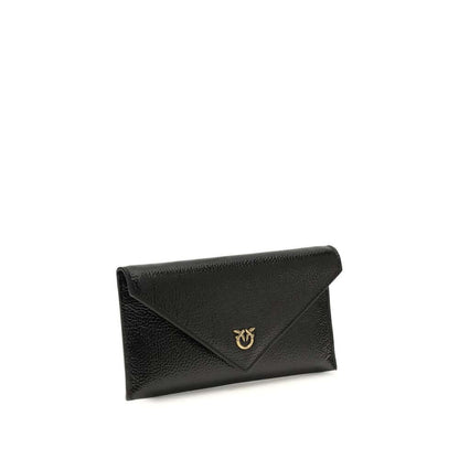 PINKO Black Calf Leather Bos Taurus Handbag