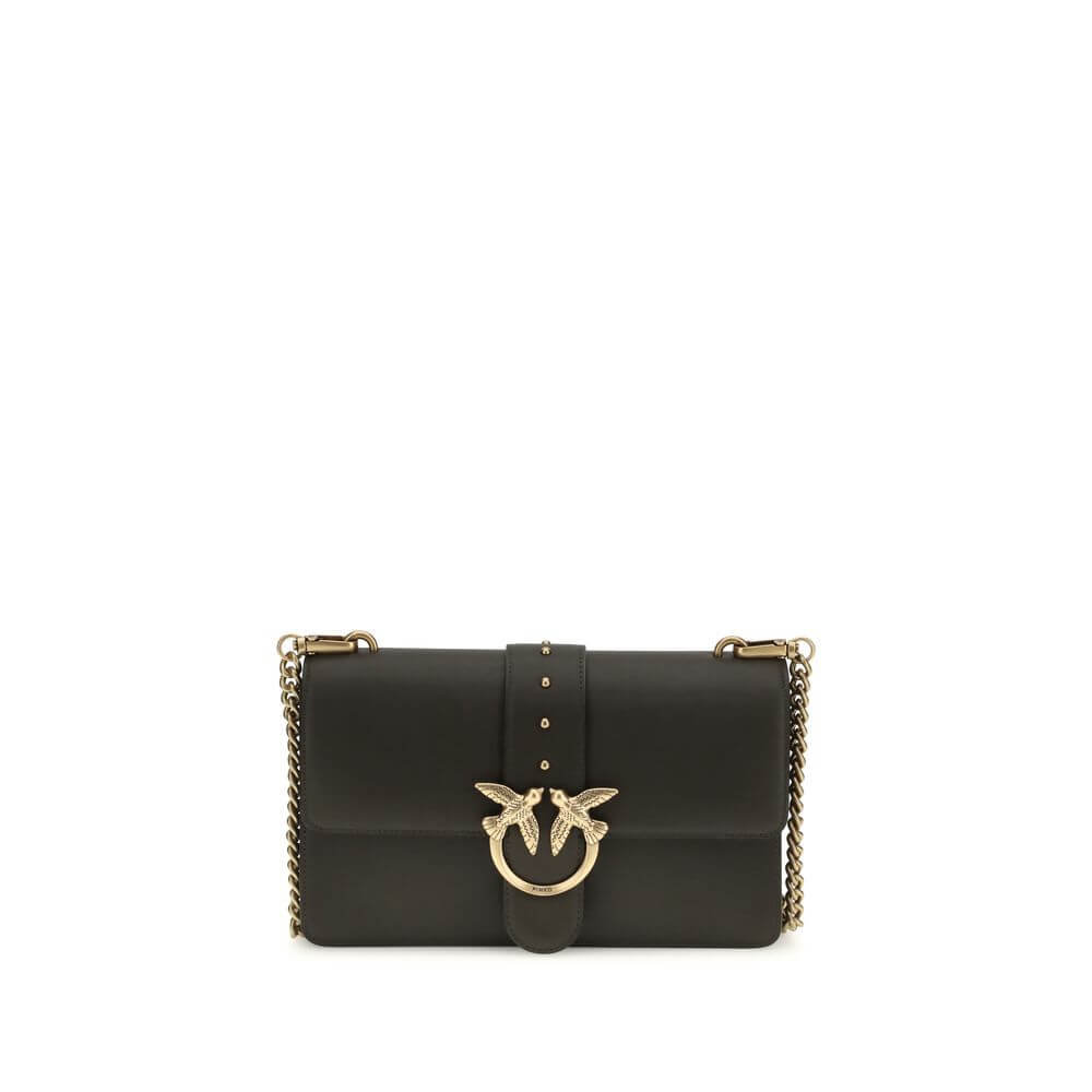 PINKO Bicolor Calf Leather Bos Taurus Shoulder Bag