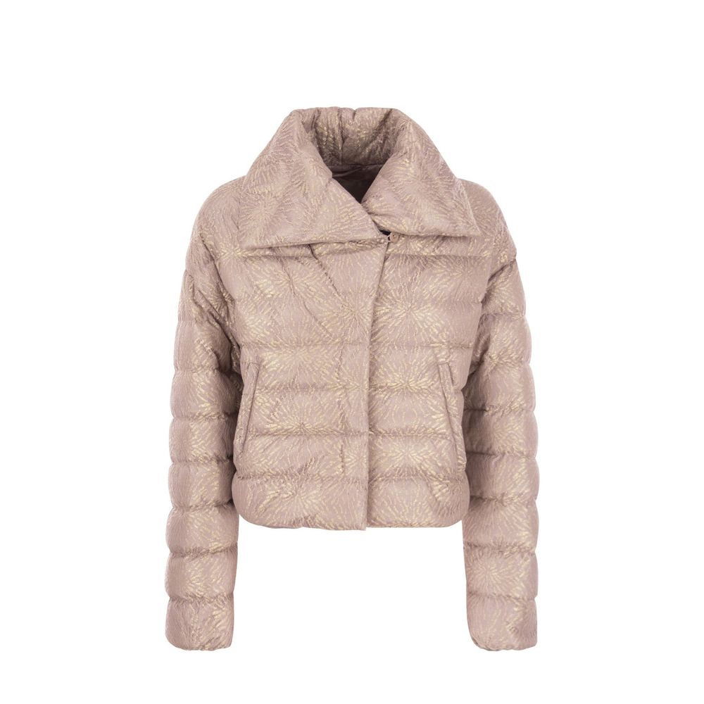 Herno Beige Metallic Fibre Bomber