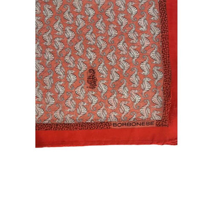 Borbonese Red Silk Women Scarf