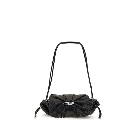 Diesel Black Calf Leather Bos Taurus Shoulder Bag