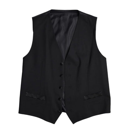 Dolce & Gabbana Black Wool Two-Piece Suit