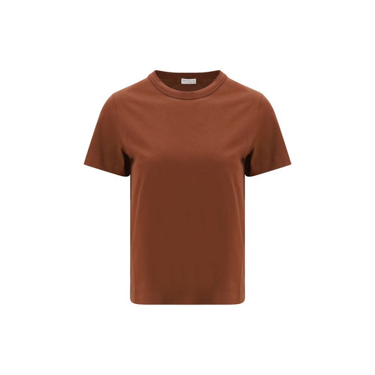 Brunello Cucinelli Brown Cotton T-Shirt