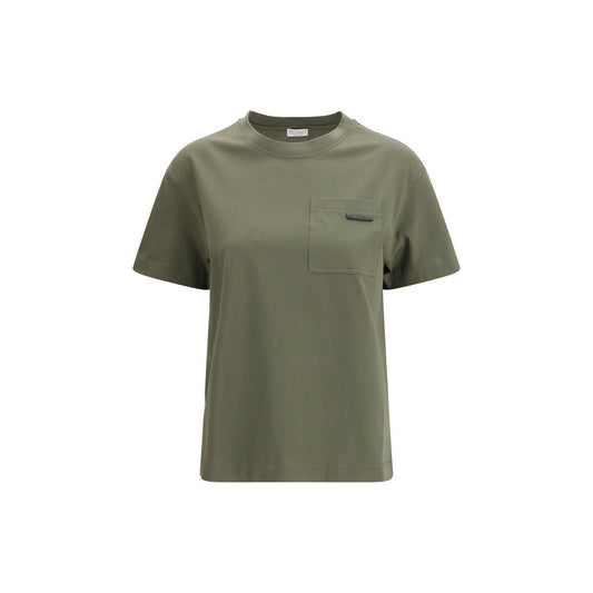 Brunello Cucinelli Bicolor Cotton T-Shirt