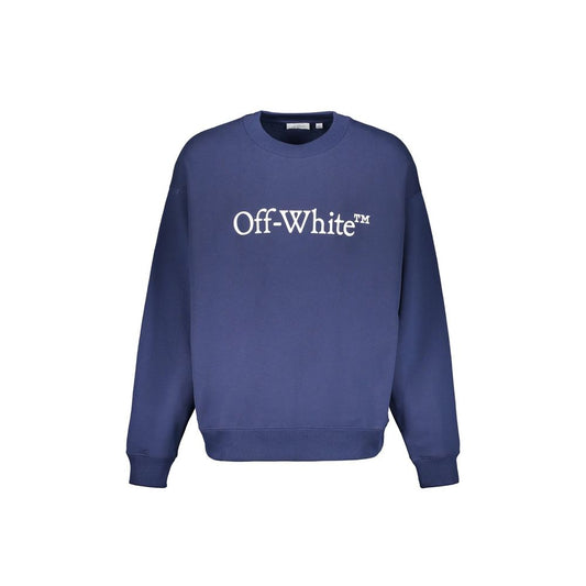 Off-White Blue Cotton Sweatshirt