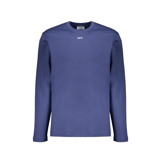 Off-White Blue Cotton T-Shirt