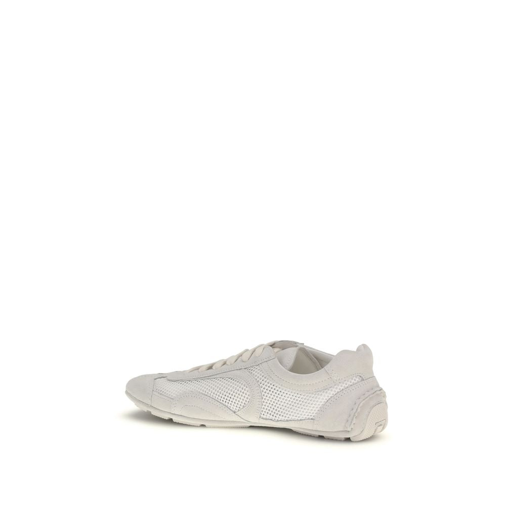 Prada White Fabric Low Top Sneakers 1728,72470364320,EU37.5/US7.5,EU38.5/US8.5,EU38/US8,EU39/US9,EU40/US10,EU41/US11,Low Tops - Sneakers - Shoes,New with tags,Prada,Shoes,Sneakers - Shoes,White,Women