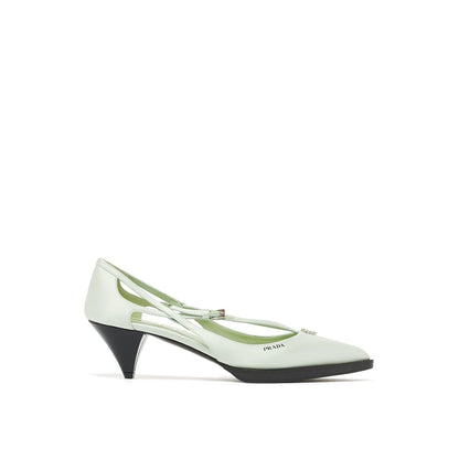Prada Bicolor Silk High Heel Pumps