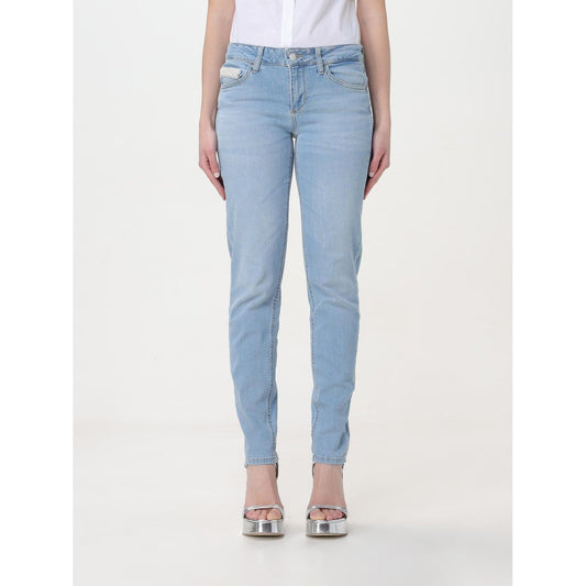 Liu Jo Blue Cotton Straight-Leg Jeans