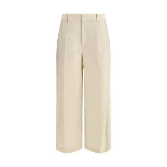 Brunello Cucinelli Beige Cotton Casual Pants 1728,72470364320,Beige,Brunello Cucinelli,Casual Pants - Pants - Clothing,Clothing,IT40 | M,New with tags,Pants - Clothing,Women