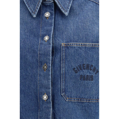 Givenchy Blue Denim Shirt 1728,72470364320,Blue,Clothing,Denim - Shirts - Clothing,Givenchy,IT38 | S,New with tags,Shirts - Clothing,Women
