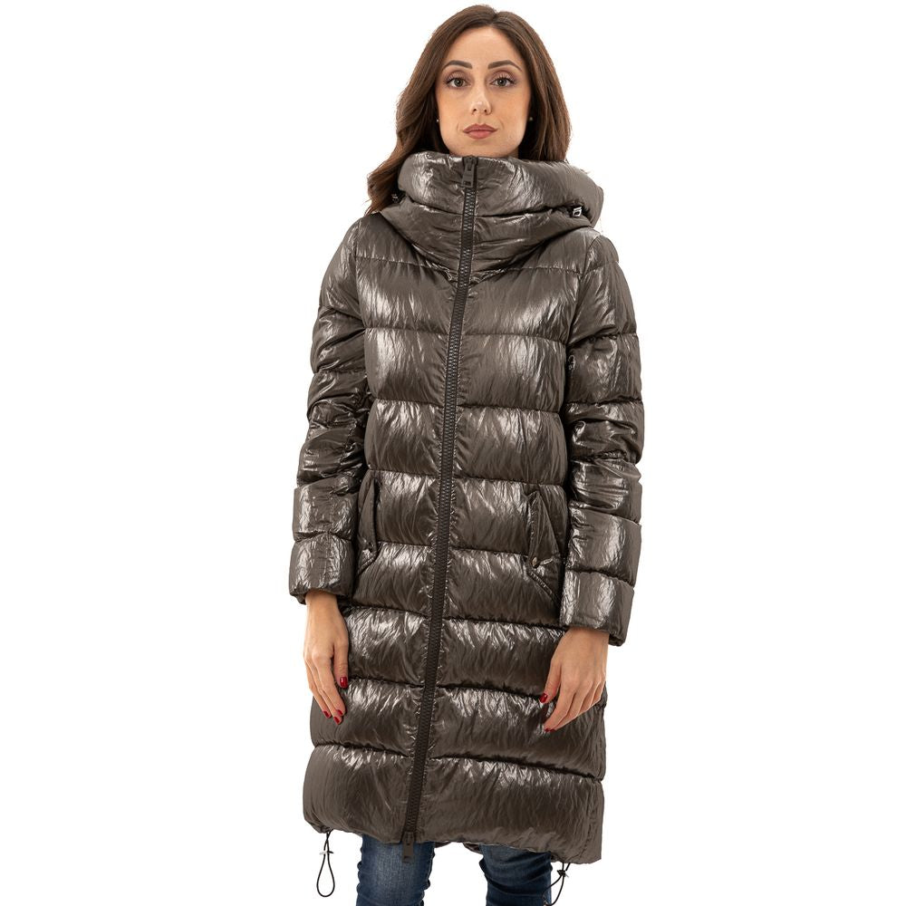 Herno Gray Viscose Parka 1728,67397976224,Clothing,Gray,Herno,IT42|M,Jackets & Coats - Clothing,New with tags,Parkas - Jackets & Coats - Clothing,Women