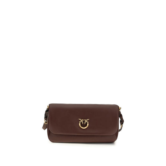 PINKO Brown Calf Leather Bos Taurus Shoulder Bag 1728,72470364320,Bags,Brown,New with tags,PINKO,Shoulder Bags - Bags,Women
