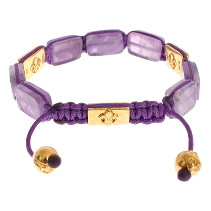 Nialaya CZ Amethyst 18K Gold 925 Bracelet Bracelet