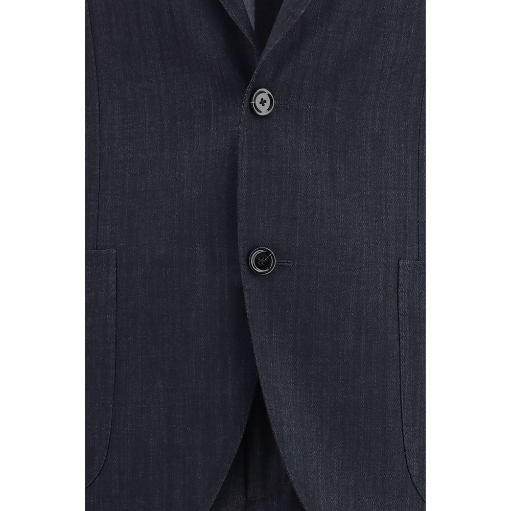 Lardini Blue Cotton Two-Piece Suit 1728,72470364320,Blue,Clothing,IT46 | S,IT54 | XXL,Lardini,Men,New with tags,Suits & Blazers - Clothing,Two-Piece Suits - Suits & Blazers - Clothing