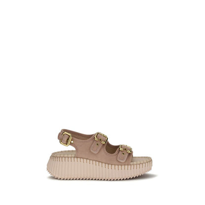 Chloé Multicolor Calf Leather Bos Taurus Platform Sandals 1728,72470364320,Chloé,EU36/US6,EU37/US7,Multicolor,New with tags,Platforms - Sandals - Shoes,Sandals - Shoes,Shoes,Women