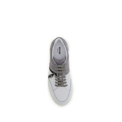 Moschino Multicolor Calf Leather Bos Taurus Low Top Sneakers