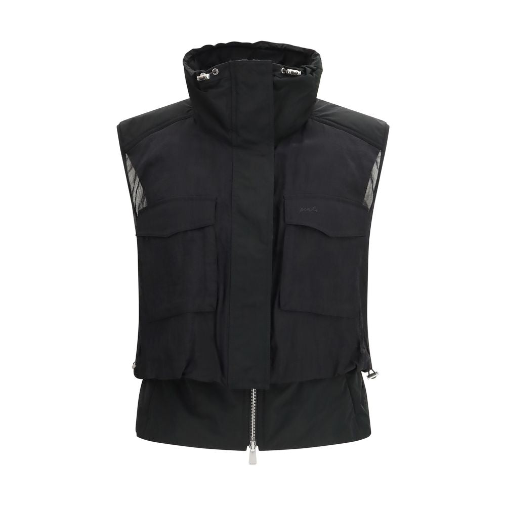 PINKO Black Nylon Sleveless Jacket 1728,72470364320,Black,Clothing,Jackets & Coats - Clothing,M,New with tags,PINKO,S,Sleveless Jacket - Jackets & Coats - Clothing,Women,XS