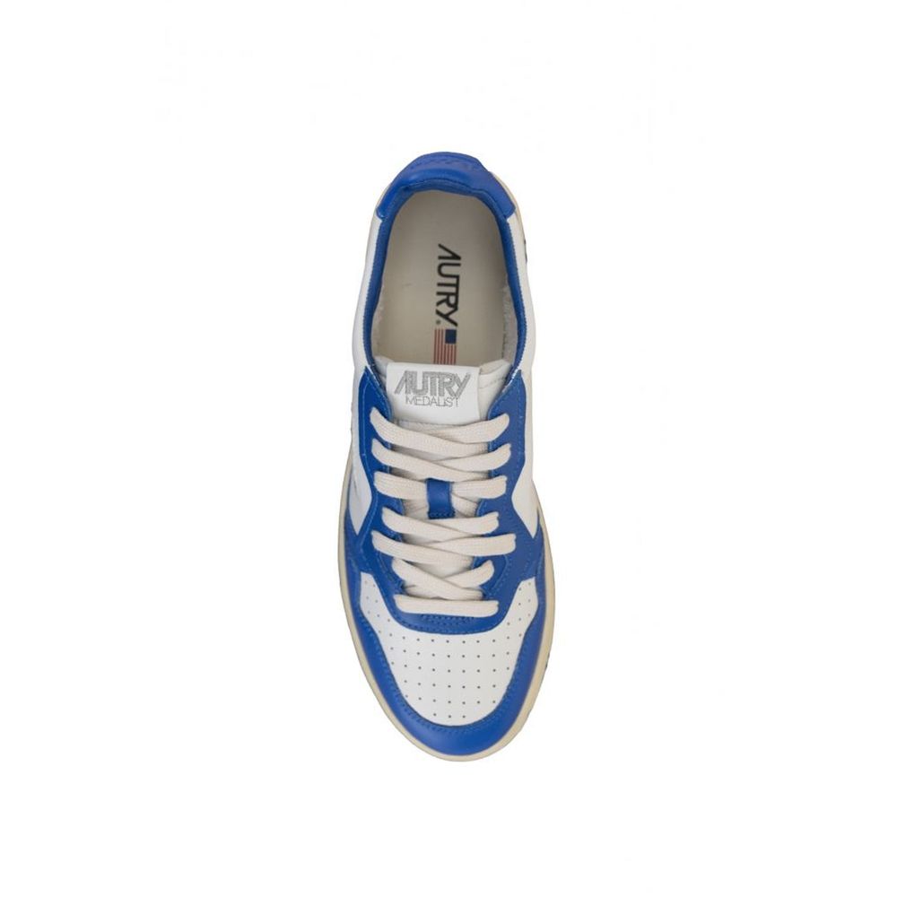 Autry Blue Leather Low Top Sneakers 1728,75611013280,Autry,Blue,EU36/US6,EU37/US7,Low Tops - Sneakers - Shoes,New with tags,Shoes,Sneakers - Shoes,Women