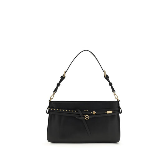 PINKO Black Calf Leather Bos Taurus Shoulder Bag1728,72470364320,Bags,Black,New with tags,PINKO,Shoulder Bags - Bags,Women