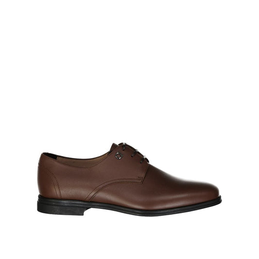 Salvatore Ferragamo Brown Leather Oxfords And Derbies 1728,75611013280,Brown,EU41/US8,Men,New with tags,Oxfords and Derbies - Shoes,Salvatore Ferragamo,Shoes