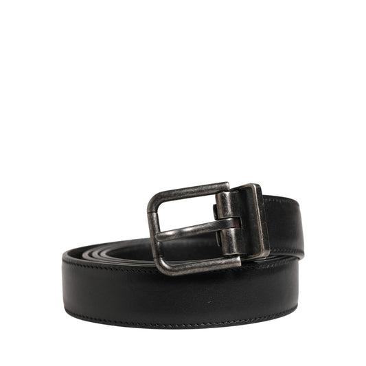 Dolce & Gabbana Men Black Classic Leather Metal Buckle Belt100 cm / 40 Inches,105 cm / 42 Inches,110 cm / 44 Inches,1728,67345645728,90 cm / 36 Inches,95 cm / 38 Inches,Accessories,Belts - Accessories,Black,Dolce & Gabbana,Material: 100% Calf Leather,Men,