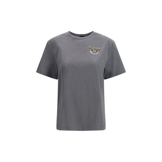PINKO Gray Cotton T-Shirt 1728,72470364320,Clothing,Gray,M,New with tags,PINKO,S,T-Shirts - Clothing,T-Shirts - T-Shirts - Clothing,Women,XS