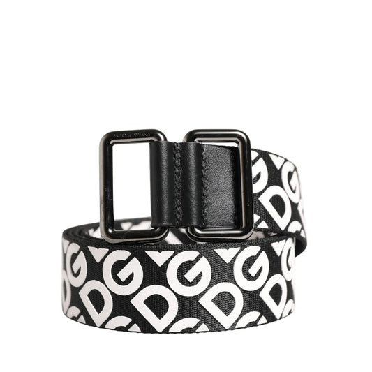 Dolce & Gabbana White Black Logo Leather Metal Buckle Belt 1728,67345645728,80 cm / 32 Inches,Accessories,Belts - Accessories,Black,Dolce & Gabbana,Material: 22% Polyester 78% Calf Leather,Men,New with tags,Regular Belts - Belts - Accessories