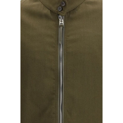 Tom Ford Bicolor Fleece Wool Biker Jacket