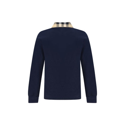 Burberry Blue Cotton Polo Shirt