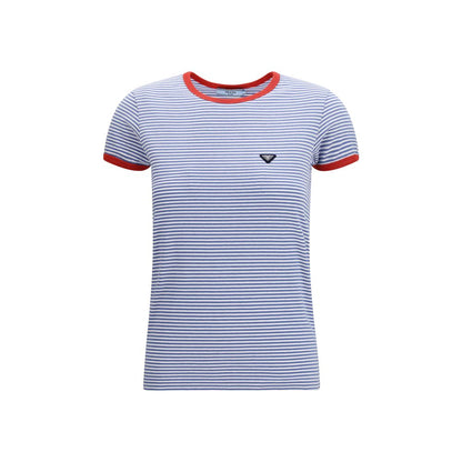 Prada Blue Cotton T-Shirt 1728,72470364320,Blue,Clothing,IT40 | M,IT42 | L,New with tags,Prada,T-Shirts - Clothing,T-Shirts - T-Shirts - Clothing,Women