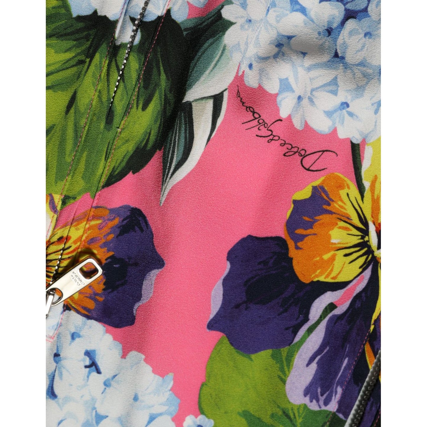 Dolce & Gabbana Multicolor Floral Print Zip Cardigan Jacket