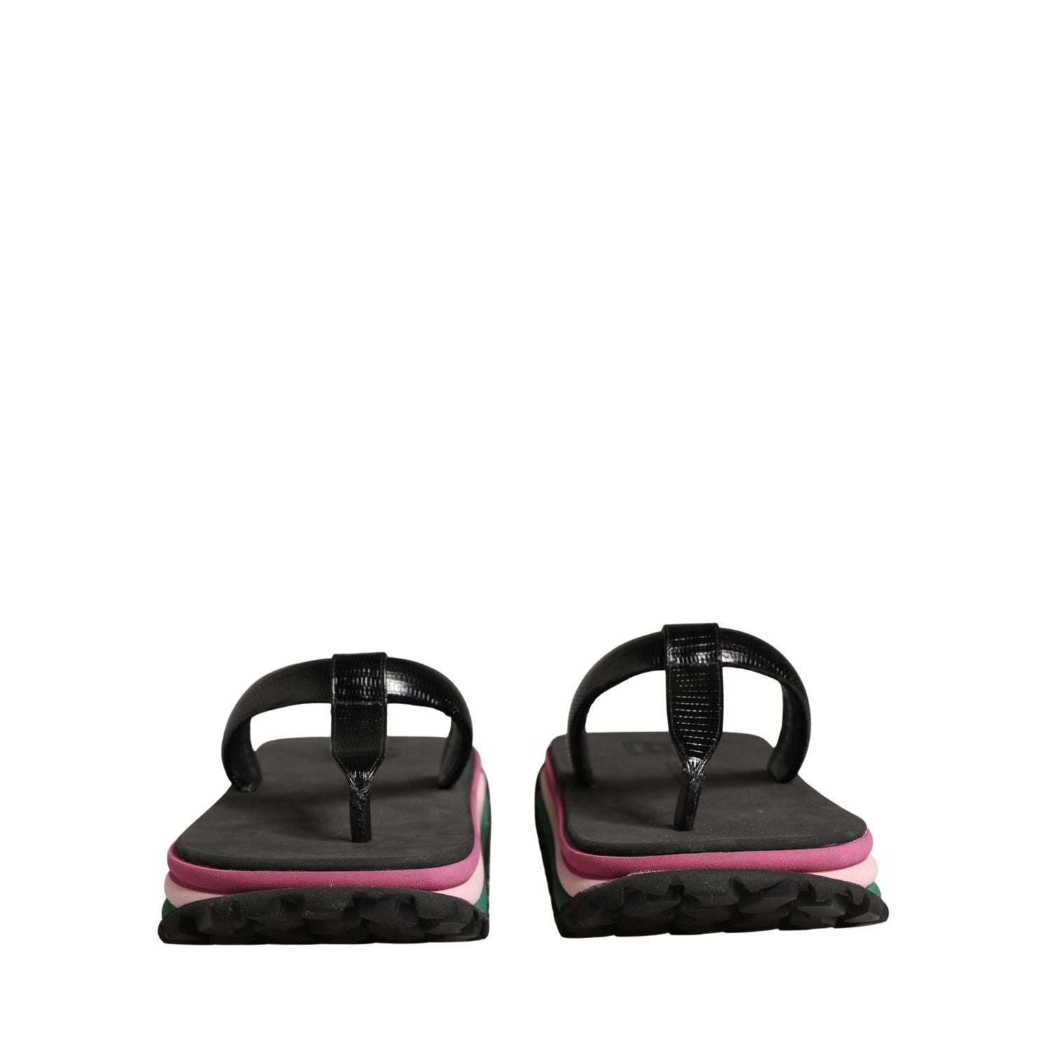 Dolce & Gabbana Multicolor Rubber Chunky Flip Flop Shoes