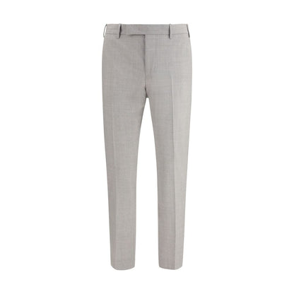 PT Torino Gray Wool Oves Aries Dress Pants