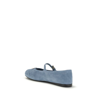 Prada Blue The Suede Leather Ballerinas
