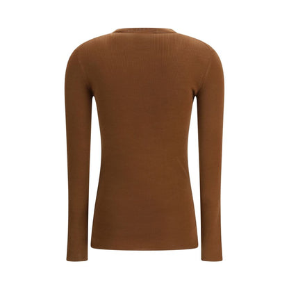 Prada Brown Fleece Wool Cardigan