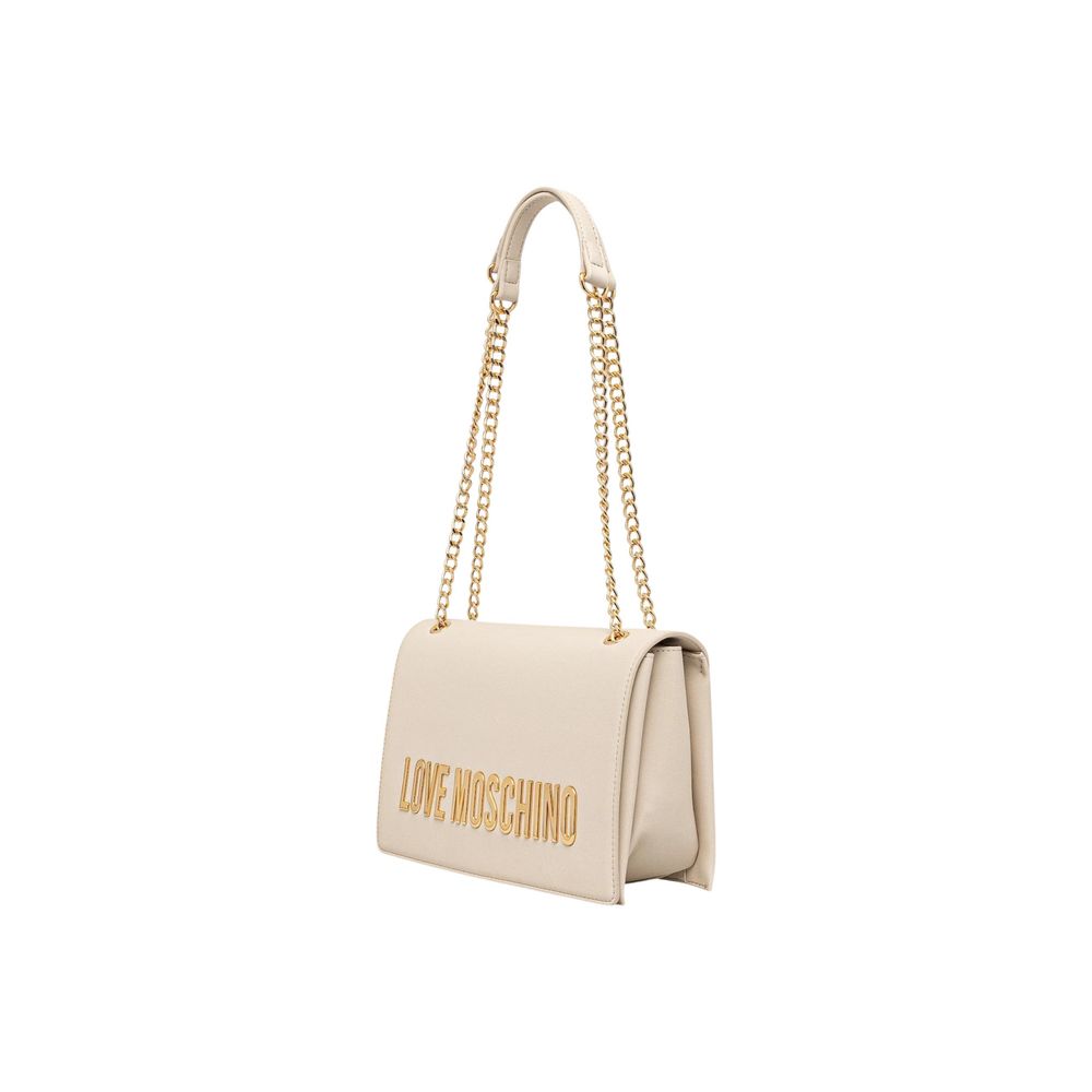 Love Moschino Beige Polyethylene Handbag 1728,71956299936,Bags,Beige,Handbags - Bags,Love Moschino,New with tags,Women