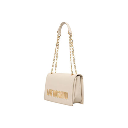 Love Moschino Beige Polyethylene Handbag 1728,71956299936,Bags,Beige,Handbags - Bags,Love Moschino,New with tags,Women