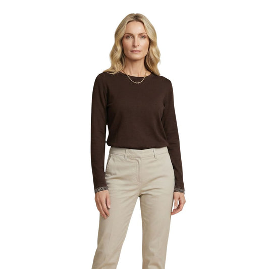 Street One Brown Cotton Long Sleeve T-Shirt 1728,34 | XXS,71956299936,Brown,Clothing,IT36|XXS,IT38|XS,IT40|S,IT42|M,IT44|L,Long Sleeve - T-Shirts - Clothing,New with tags,Street One,T-Shirts - Clothing,Women