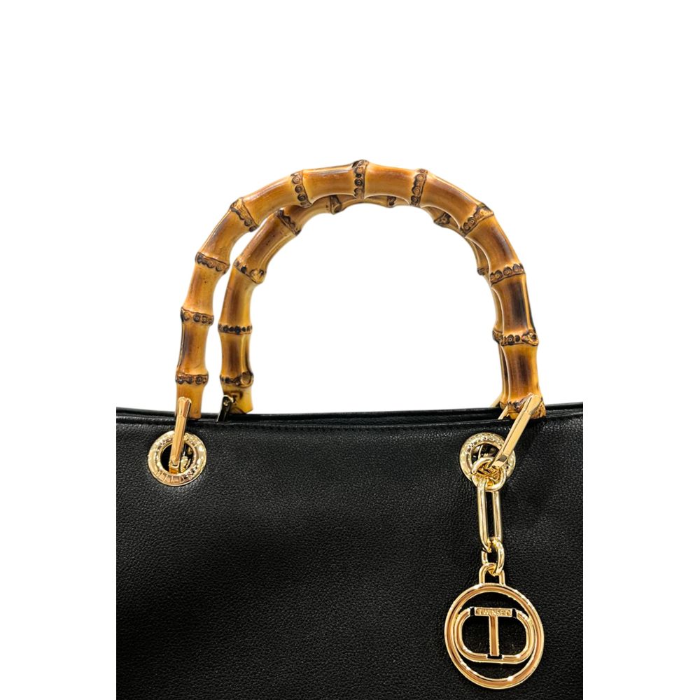 Twinset Black PU Women Handbag