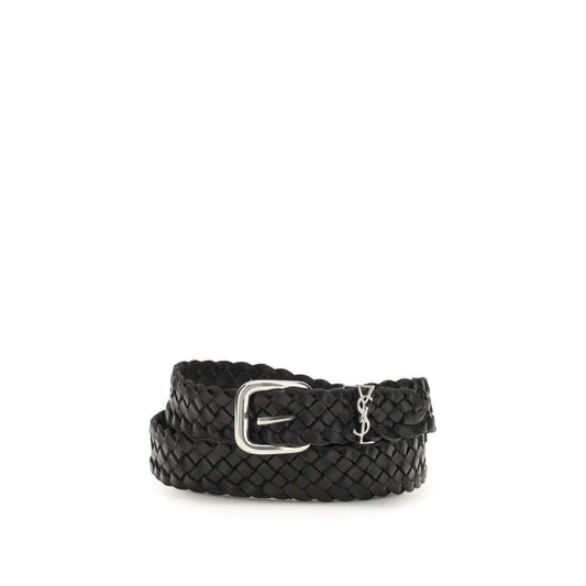 Saint Laurent Black Calf Leather Bos Taurus Regular Belt 1728,72470364320,95 cm / 38 Inches,Accessories,Belts - Accessories,Black,Men,New with tags,Regular Belts - Belts - Accessories,Saint Laurent
