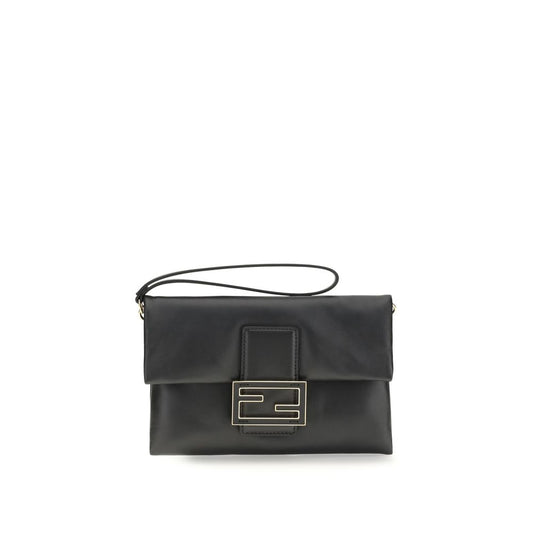 Fendi Black Calf Leather Bos Taurus Clutch Bag 1728,72470364320,Bags,Black,Clutch Bags - Bags,Fendi,New with tags,Women