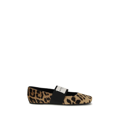 Givenchy Beige Calf Leather Bos Taurus Ballet Flats