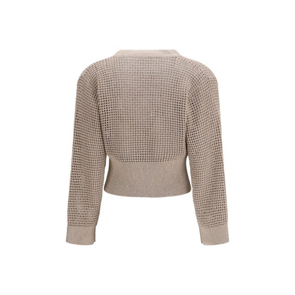 Brunello Cucinelli Beige Cotton Cardigan 1728,72470364320,Beige,Brunello Cucinelli,Cardigans - Sweaters - Clothing,Clothing,L,M,New with tags,Sweaters - Clothing,Women