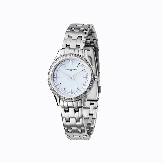 Pierre Cardin Gray Stainless Steel Dress Watch 1728,67434610848,Accessories,Dress Watches - Watches - Accessories,Gray,New with tags,Pierre Cardin,Watches - Accessories,Women