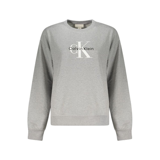 Calvin Klein Grigio Cotton Women Sweatshirt 1728,67403481248,Calvin Klein,Clothing,Gray,L,M,New with tags,S,Sweaters - Clothing,Sweatshirts - Sweaters - Clothing,Women,XL,XS