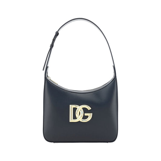 Dolce & Gabbana Black Calf Leather Bos Taurus Shoulder Bag 1728,72470364320,Bags,Black,Dolce & Gabbana,New with tags,Shoulder Bags - Bags,Women