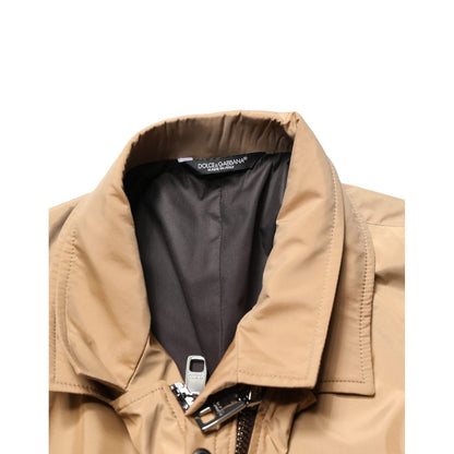 Dolce & Gabbana Brown Single Breasted Layered Coat Jacket