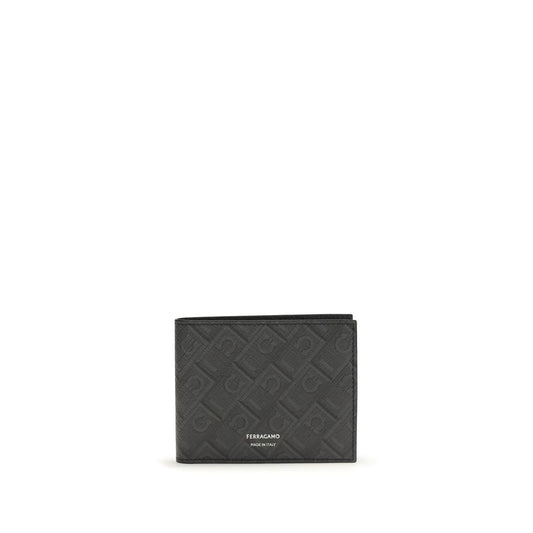 Ferragamo Black Calf Leather Bos Taurus Wallet 1728,72470364320,Accessories,Black,Ferragamo,Men,New with tags,Wallets - Accessories,Wallets - Wallets - Accessories